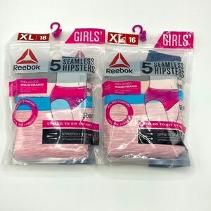 Reebok Girl’s Seamless Hipster Underwear Panties 2-5pk Size XL 16